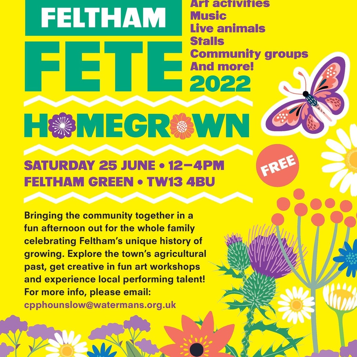 Feltham Fete poster 2022