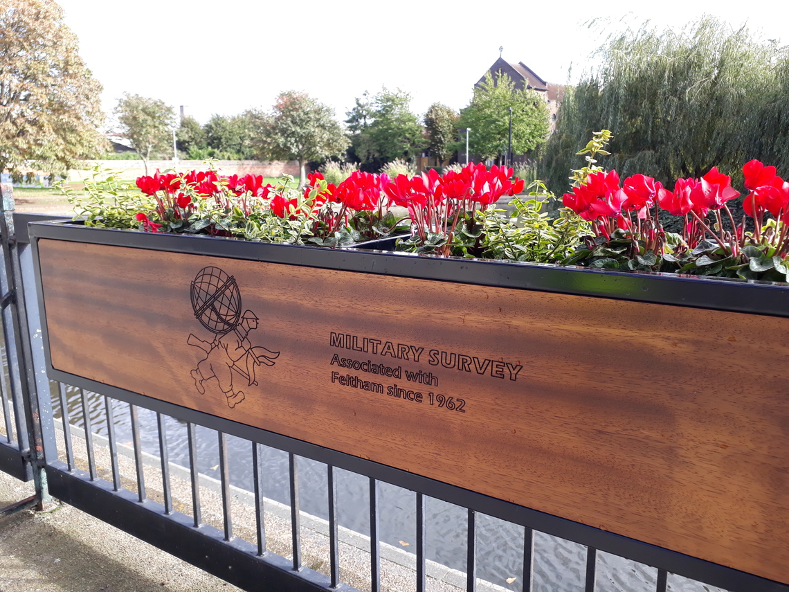 MOD Planter feltham war memorial railings 